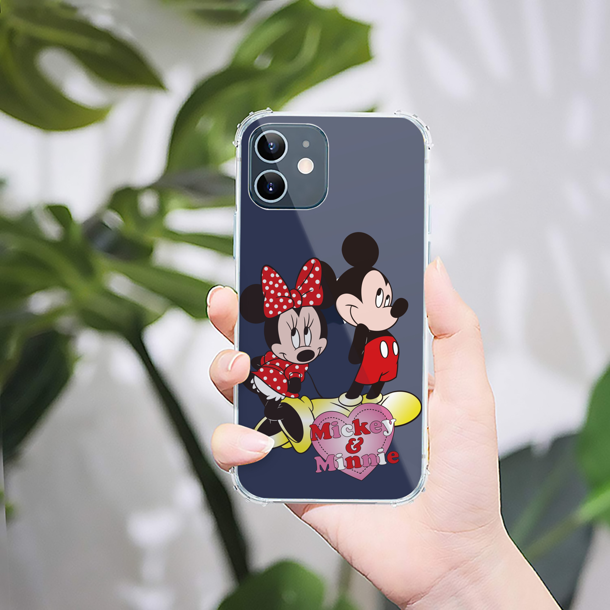 （画像用） ミッキーマウス Mickey Mouse 【iPhone 12シリーズ対応】透明スマホケース（クリアソフトケース）